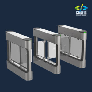 DS-K3B411BX-R/MPg-Dp65 HIKVISION Value Swing Barriers built in card reader and support face device terminal - Right side.