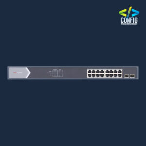 HIKVISION 16 Port Gigabit Unmanaged POE Switch - 250 W            12 × gigabit PoE ports, 4 × gigabit Hi-PoE ports, 2 × gigabit RJ45 ports, and 2 × gigabit fiber optical ports