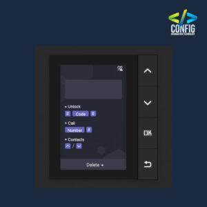 KD8 Series Pro Modular Door Station 3.5 inch LCD screen, 4 buttons, backlight, IP65 ,Dial number display, pin code unlock, contact list display Up to 2000 contacts can be added to the device Stores and searches contact list Multiple languages