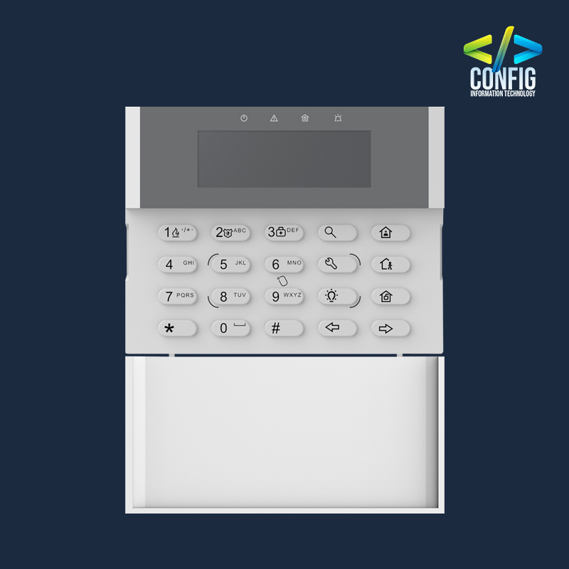 Config Information Technology شركة سعودية متخصصة في الحلول التقنية ومجالات الأنظمة الأمنية_نحن متخصصون في مجالات الأنظمة الأمنية_تركيب كاميرات المراقبة_انتركم_سنترالات_حلول الشبكات_بوابات العبور الامنية والتفتيش للأفراد والسيارات_أنظمة السلامة_أنظمة المنازل الذكية والصوتيات الحديثة Wired LCD Keypad ● LCD screen display ● Supports one-touch arm(Arming without password) ● Supports Fire/Panic/Medical alarm key ● Supports company name, phone number, time display ● Supports 2 on-board alarm inputs and 1 on-board alarm output ● Supports maximum 64 keyfobs Wired LCD Keypad ● LCD screen display ● Supports one-touch arm(Arming without password) ● Supports Fire/Panic/Medical alarm key ● Supports company name, phone number, time display ● Supports 2 on-board alarm inputs and 1 on-board alarm output ● Supports maximum 64 keyfobs
